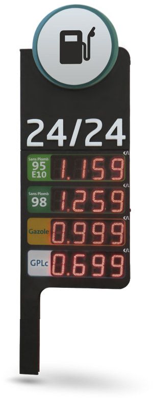 Panneau affichage prix carburant - bodet sa - hauteurs de chiffre de 15 à 42 cm_0