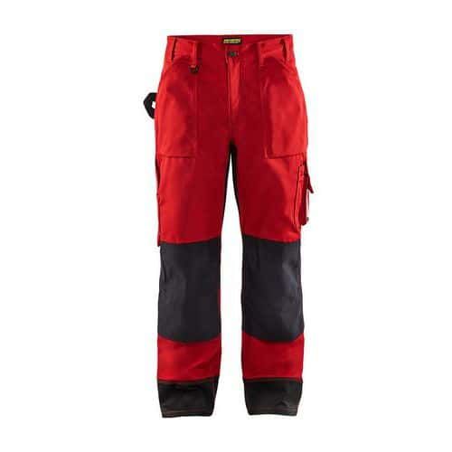PANTALON DE TRAVAIL ARTISAN BICOLORE ROUGE/NOIR C50 - BLAKLADER