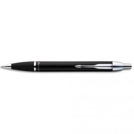 PARKER STYLO BILLE MOYENNE IM CORPS LAQUÉ NOIR PROFOND,ATTRIBUTS CHROMÉS (CT)