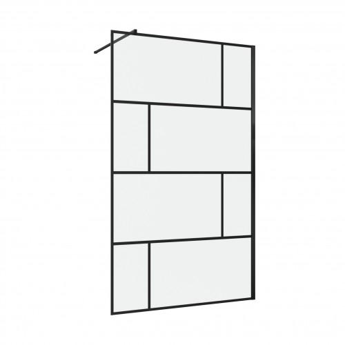 PAROI DE DOUCHE À L'ITALIENNE - STYLE BRIQUE - 120 CM - BRICKS 120 AURLANE