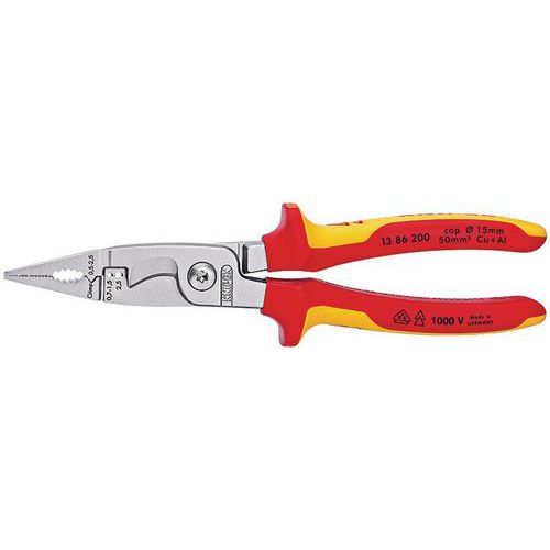 PINCE MULTIFONCTION ÉLECTRICIEN - CHROMÉE - ISOLÉE 1000V - KNIPEX
