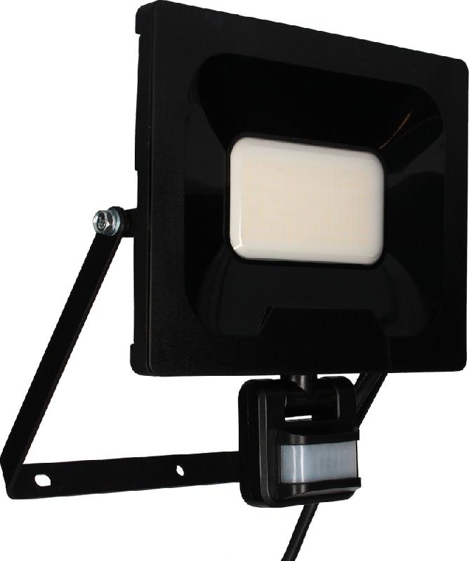 Projecteur mural NINO 50W 4000lm - Détecteur de mouvement paramétrable - IP65 - Noir mat_0