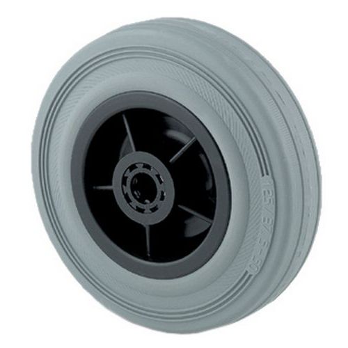 ROULETTE AVEC PNEUS CAOUTCHOUC FORCE:135 KG L HT:40 MM - TENTE