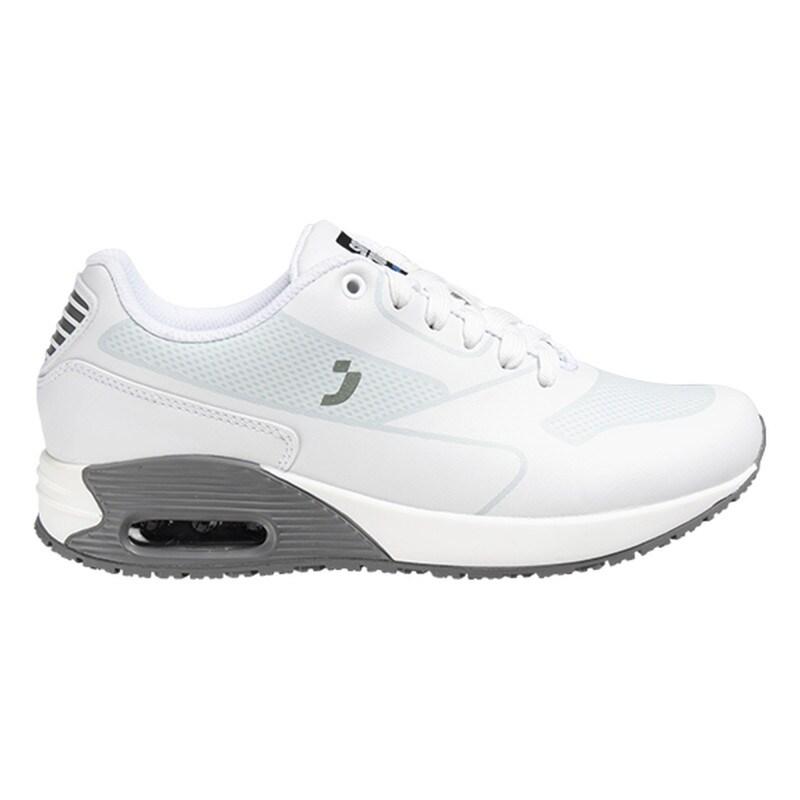 Safety Jogger - Baskets de travail médicales basses sportives pour femmes à mémoire de forme ELA blanc et vert clair O1 http://carbonn.Fr/img/co/41_0