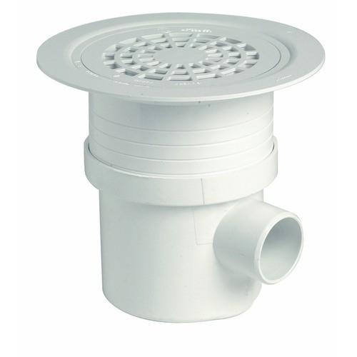 SIPHON DE SOL PVC DOCIA SYSTÈME - GRILLE PVC BLANCHE - Ø 192 MM - SITAR NICOLL