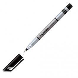 STABILO STYLO FEUTRE POINTE ULTRA-FINE BAGUÉE MÉTAL ENCRE NOIRE CORPS PLASTIQUE SENSOR 189