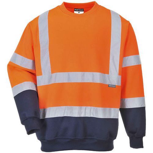 SWEATSHIRT HAUTE-VISIBILITÉ BICOLORE B306 BLEU/ORANGE XXXL - PORTWEST