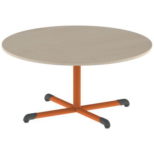 TABLE BANDANA RONDE Ø 120 FIXE T3 STRAT ÉRABLE PAPAYE 2011 - MOBIDECOR