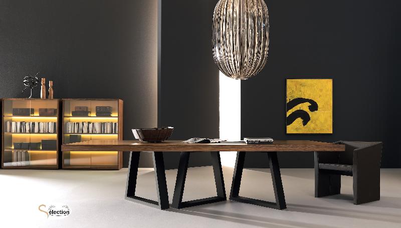 Table de réunion rectangulaire Kyo - Martex - Zebrano_0