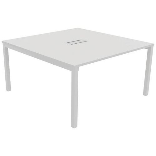 TABLE RÉUNION ASTRO ARCHE 140 X 143 BLANC/BLANC - BURONOMIC