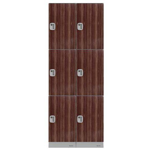 VESTIAIRE MULTICASES 6 CASES 1028 MM WENGÉ - MANUTAN EXPERT
