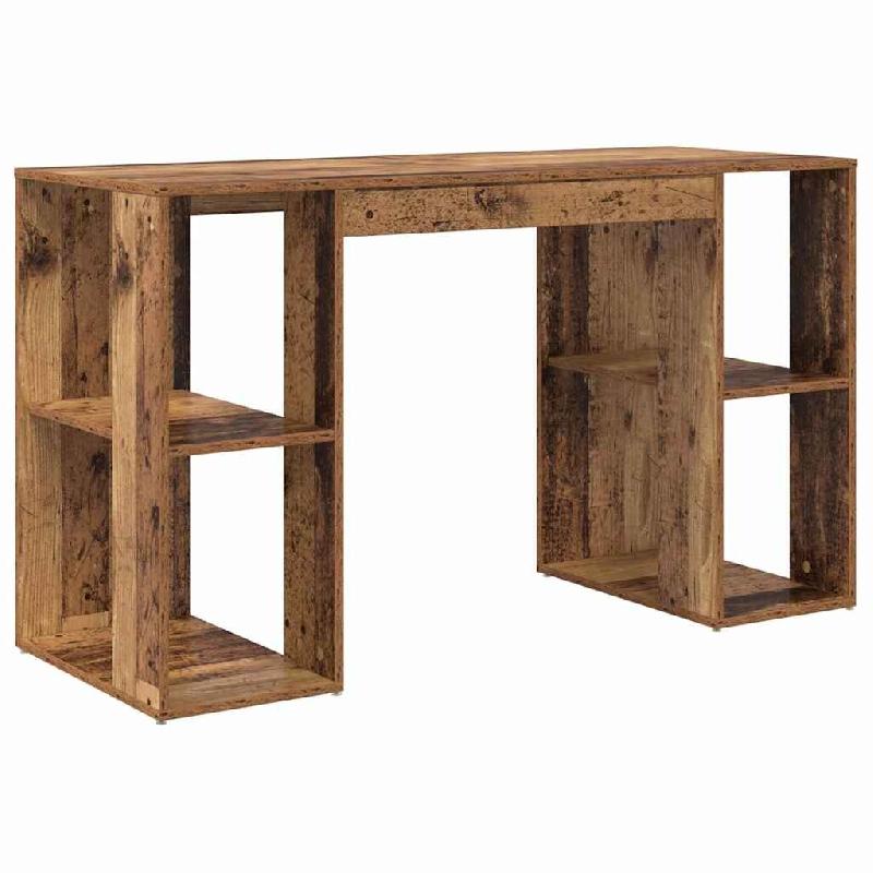 VidaXL Bureau Bois Ancien 130 x 50.5 x 75 cm Bois d'ingénierie Modèle Horizon Pure - 869504_0