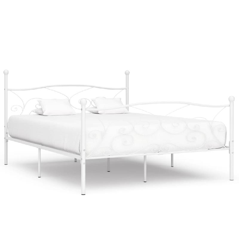 VidaXL Cadre de lit sans matelas avec sommier à lattes métal 200x200cm Modèle Elvelion - 284453_0