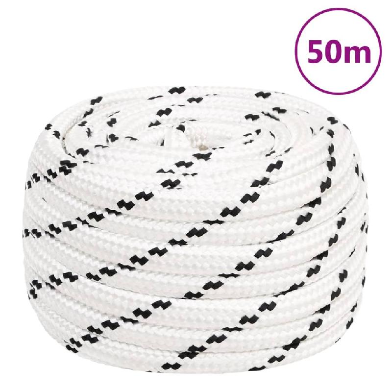 Vidaxl corde de travail blanc 18 mm 50 m polyester 152787_0