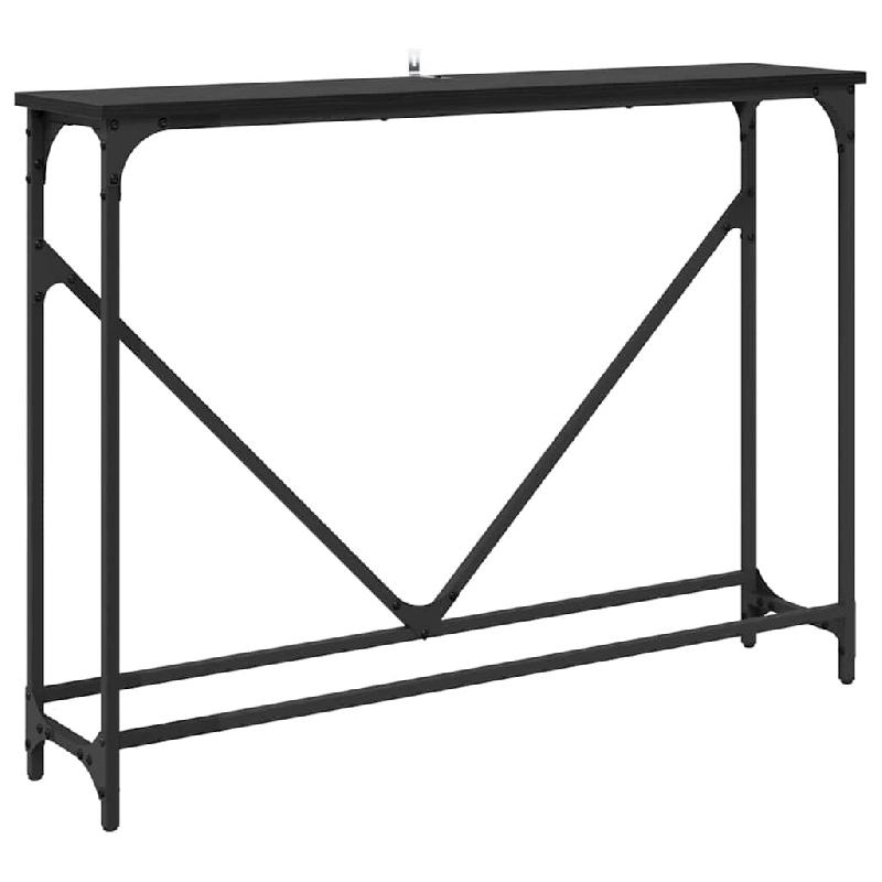 VidaXL Table console Chêne noir 102 x 23 x 75 cm Bois d'ingénierie Modèle Aero Panorama Vision - 882222_0