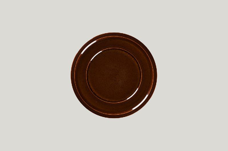 ASSIETTE PLATE ROND CUIVRE PORCELAINE Ø 20,5 CM RAKSTONE EASE