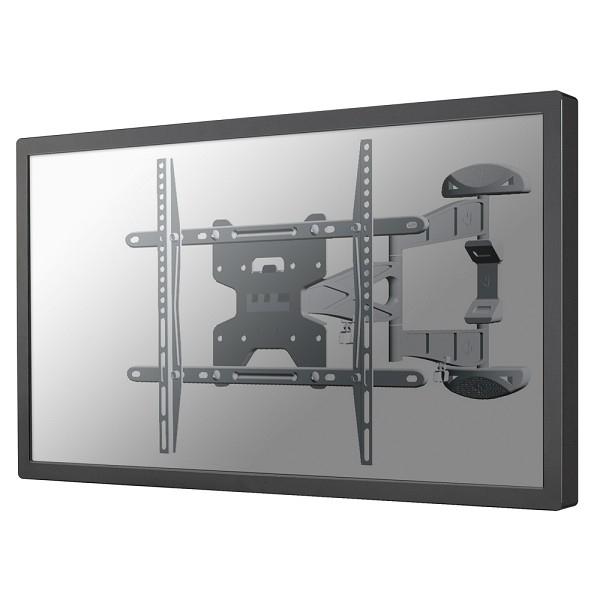 NEWSTAR LED-W500SILVER - Support d'écran plat pour bureau, 3 pivots, double bras oscillant, aluminium résistant, compatible VESA jusqu'à 600x400 mm_0