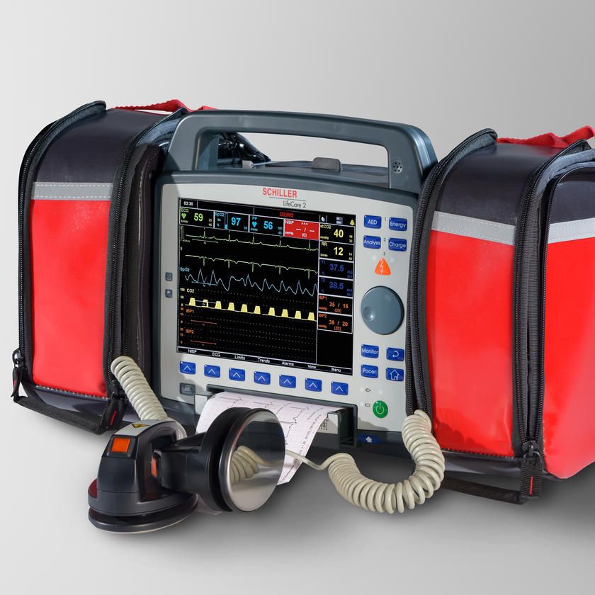 Argus pro lifecare 2 - matériel de secourisme défibrillateur - schiller - surveillance ecg avec 6 à 12 dérivations_0
