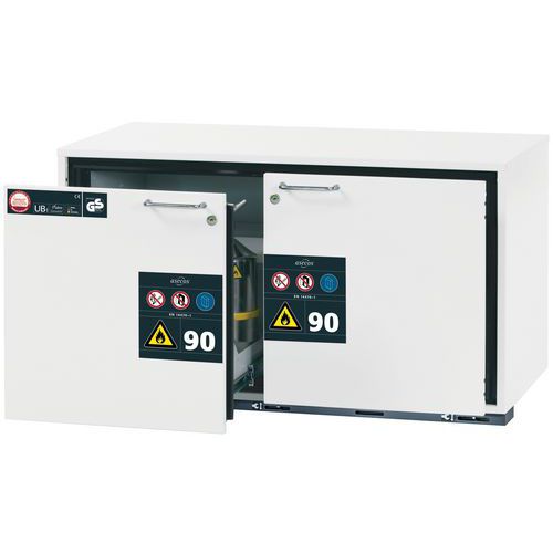 ARMOIRE SOUS PAILLASSE UB90.060.110.2S BLANC-2 TIROIR ÉPOXY - ASECOS