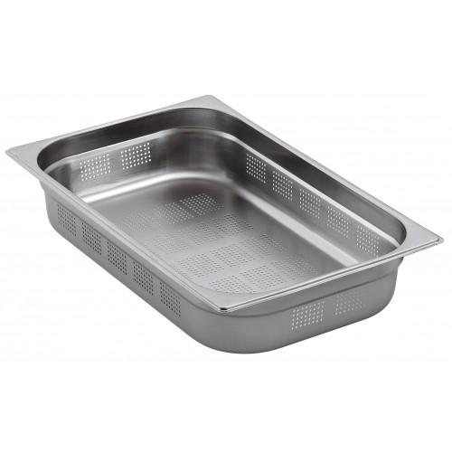 BAC GASTRONORM GN 1/1 PERFORÉ HAUTEUR 100 MM EN INOX 18/10 BARTSCHER