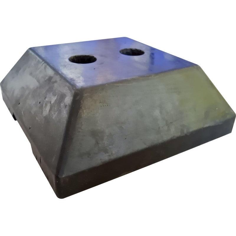 Base en caoutchouc pour barrière de sécurité polypropylène - stabilité et résistance aux chocs_0