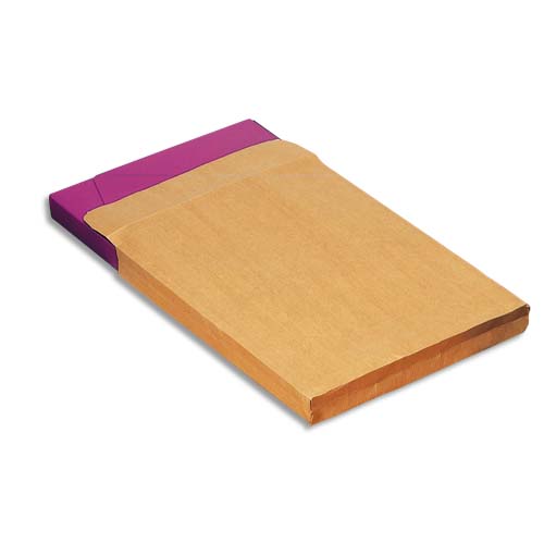 BOÎTE DE 250 POCHETTES KRAFT AUTO-ADHÉSIF 120 GRAMMES 3 SOUFFLETS FORMAT 229 X 324 C4