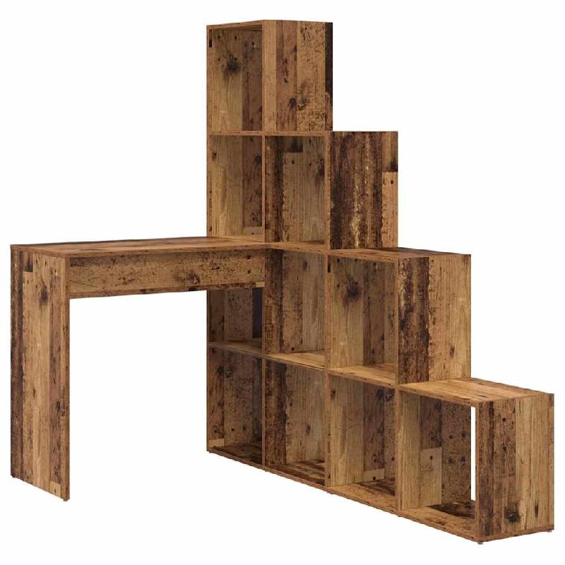 Bureau d'angle Bois Ancien 101,5 x 149,5 x 149,5 cm Modèle Titan Sud - 8721158934222_0