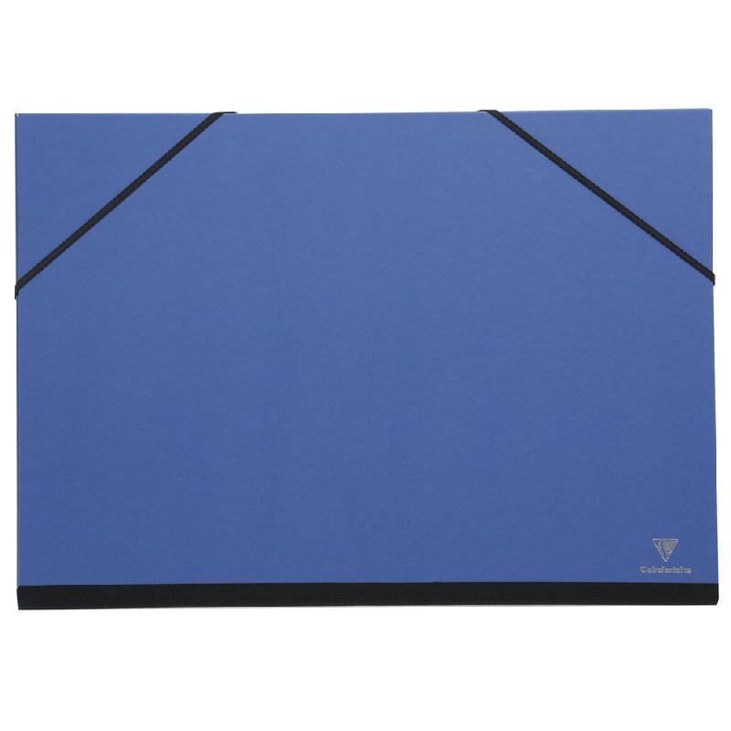 CARTON À DESSIN COULEUR À ÉLASTIQUES 26X33CM - BLEU NUIT - LOT DE 10
