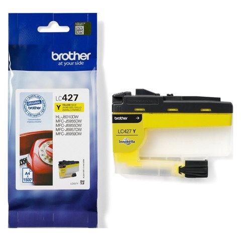 CARTOUCHE BROTHER LC427 JAUNE POUR IMPRIMANTE JET D'ENCRE - CARTOUCHE AUTHENTIQUE