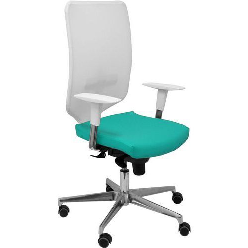CHAISE DE BUREAU OSSA BLANCA SIMILICUIR - TURQUOISE - PIQUERAS Y CRESPO