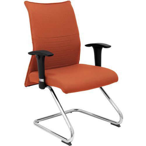 CHAISE FIXE ALBACETE ACCOUDOIRS RÉGLABLES - MARRON