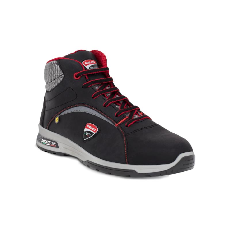Chaussure de sécurité haute pour sport en cuir lisse ASSEN S3 SRC ESD - PPCB88-38 - Ducati_0