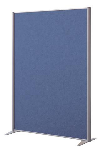 CLOISON B-ZEN ACOUSTIQUE PLEINE TISSU BONDAI BLEU- H 160 X L 122 CM CADRE GRIS ARGENT -SANS PIED