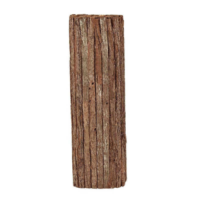 CLÔTURE BRUNE BRISE-VUE EN ÉCORCE SOLIDE - CANISSE 1 X 5 M - MODÈLE 03_0005014_0
