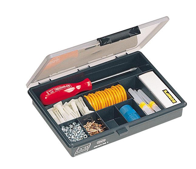COFFRET 9 CASES PLASTIQUE PORTE OUTILS