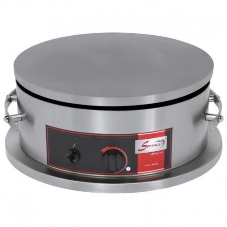 Crêpière gaz professionnelle foraine à usage intensif - diamètre 40 cm - 452x132 mm - modèle CR1RG40_0