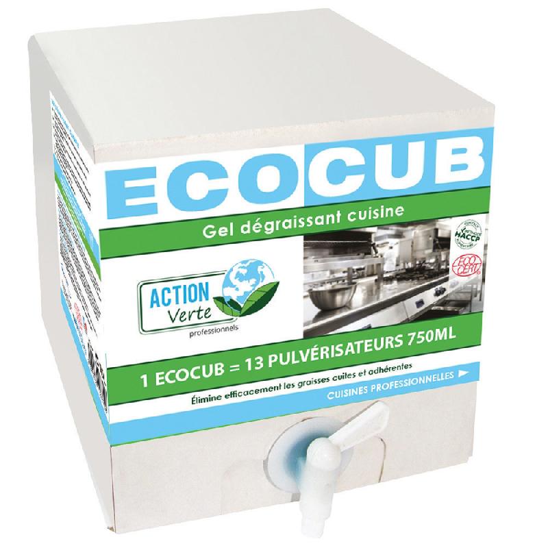 DÉGRAISSANT CUISINE HACCP EN GEL ACTION VERTE ECOCUB 10 L