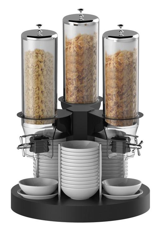 Distributeur de céréales rotatif 3 tubes - Ø530x735 mm - Modèle CDCR3_0