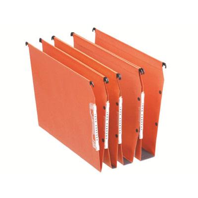 DOSSIERS SUSPENDUS EN KRAFT ORANGE ORGAREX DUAL - POUR ARMOIRE - FOND V - PAQUET DE 25