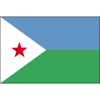 DRAPEAU DJIBOUTI : DIMENSIONS - 60 X 90 CM