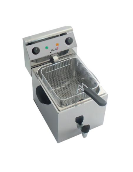 Friteuse électrique SOFRACA à poser 8 Litres - ACF68N - Inox avec vidange et zone froide_0