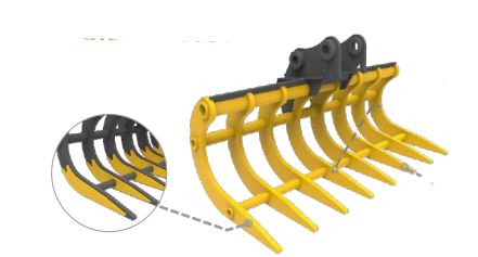 Godet fléco destiné aux travaux intensifs de dessouchage, et extraction des pierres_0
