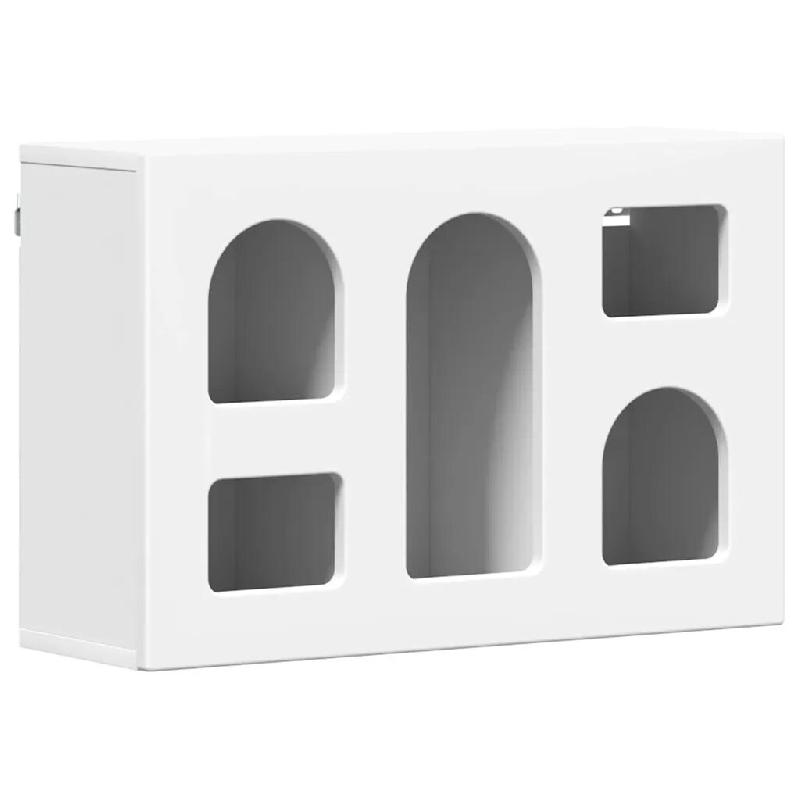 Helloshop26 - Armoire suspendue moderne avec étagères polyvalentes 60 x 20 x 40 cm en bois d'ingénierie blanc 02_0054800 - blanc Bois massif 300023_0