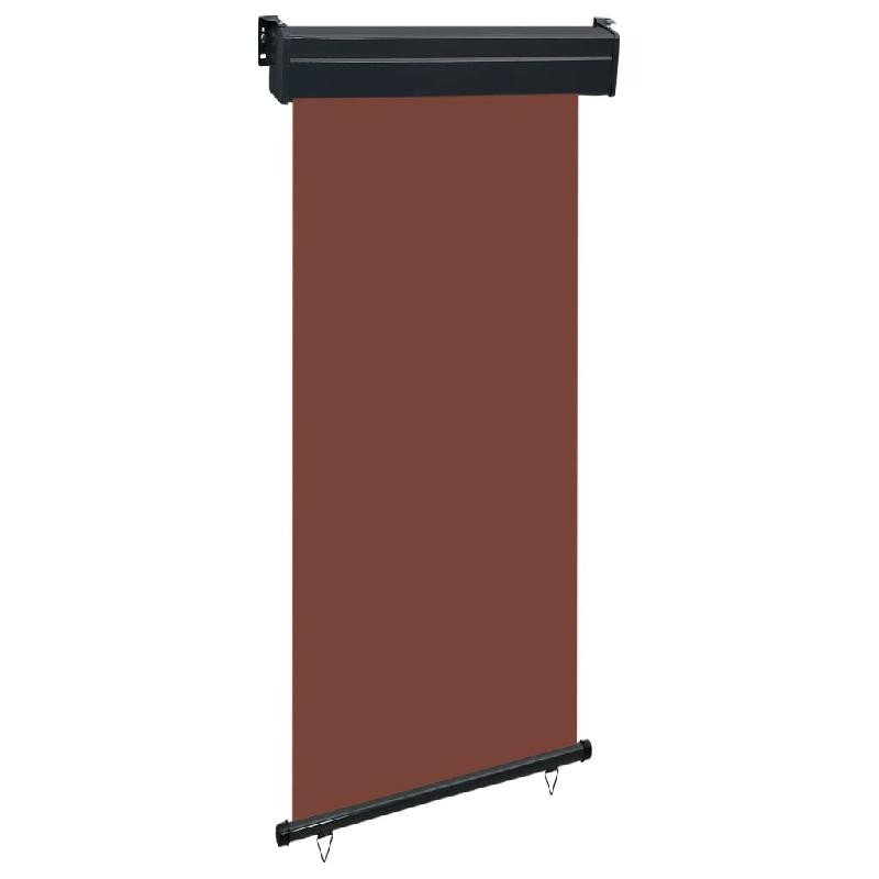 Helloshop26 - Auvent latéral de balcon 100 x 250 cm marron 02_0007002 - marron aluminium 3000377147763_0