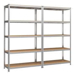 Helloshop26 - Étagère charge lourde à 5 niveaux meuble de rangement en acier montage sans outil étagère de garage pour boîtes à 12_0005572 - 30_0