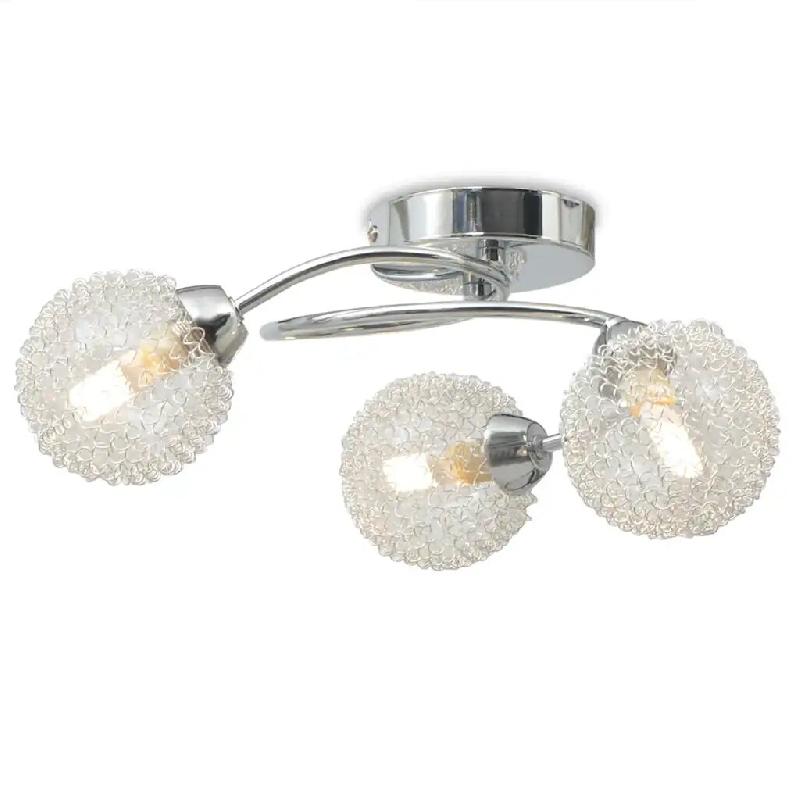 Helloshop26 - Plafonnier moderne élégant avec 3 ampoules LED 33 x 28 x 16 cm en métal blanc 02_0045963 - blanc verre 3000233976582_0