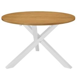 Helloshop26 - Table de salon salle à manger design blanc 120  cm MDF 0902299 - 3000124351306_0