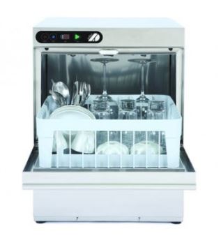 Lave-verres panier 35x35 avec pompe de vidange ADLER - Référence EVO35DP - Carrosserie inox AISI-304 et SOFT START_0