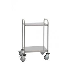 Lobrot Chariot inox soudé avec poignée 2 plateaux 600x400mm - 8421661824903_0