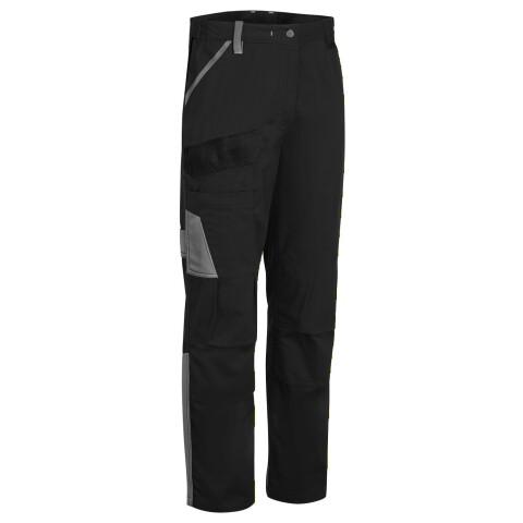 LOT DE 2 - PORTWEST CD131 PANTALON DE TRAVAIL COTON LÉGER WX1 NOIR/GRIS - TAILLE 34 - STANDARD